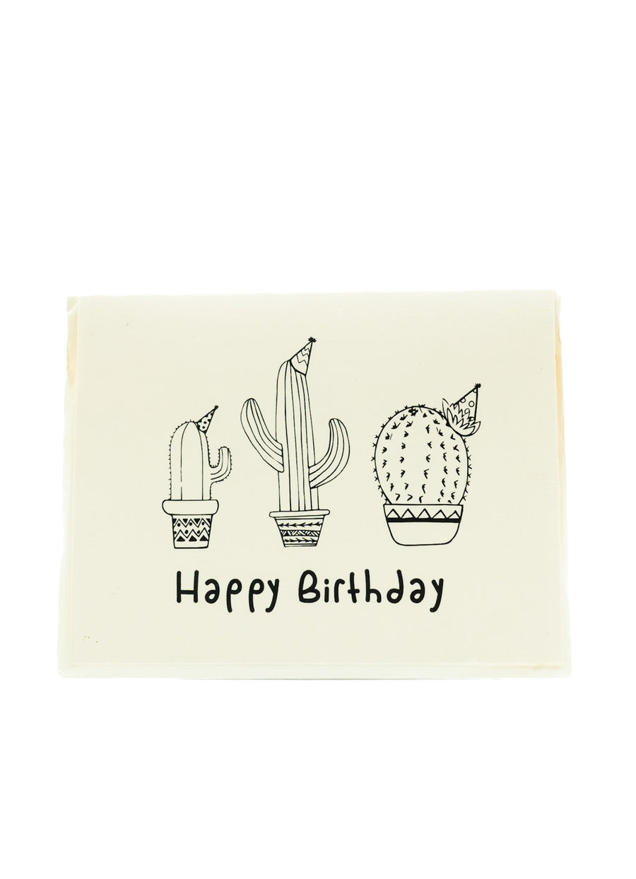 Happy Birthday Cactus Card by Sunshine Studios
