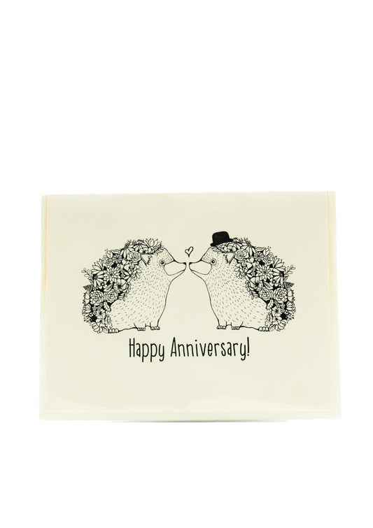 Happy Anniversary Hedgehogs Card by Sunshine Studios