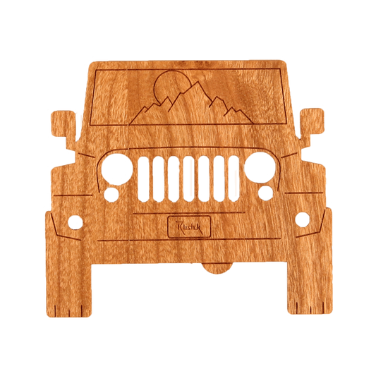 To the Mountains! Wood Sticker by Rustek