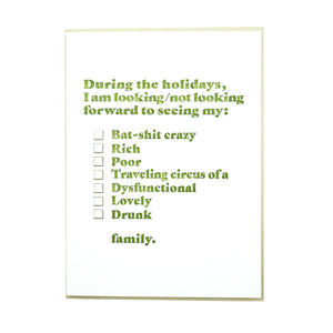 During the Holidays Family Card by MadeHere PDX