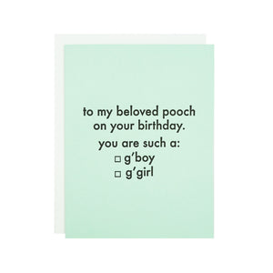 To my Beloved Pooch Card by MadeHere