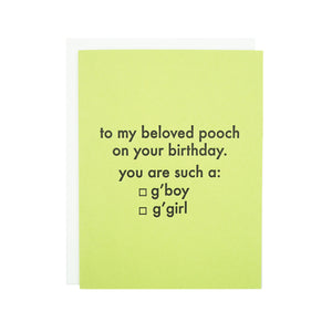 To My Beloved Pooch Card