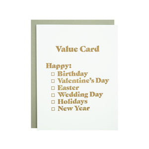 Value Card by MadeHere