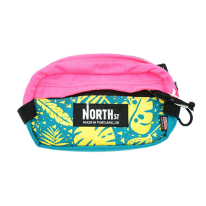 North St. Bags Pioneer 9 Hip Pack Overgrowth Tropical Hot Pink