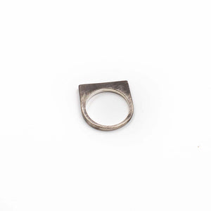 Crescent Ring Oxidized Silver by VK Designs