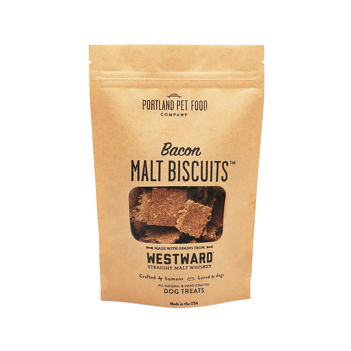 Dog Treats by Portland Pet Food Company Malt Biscuits with Bacon