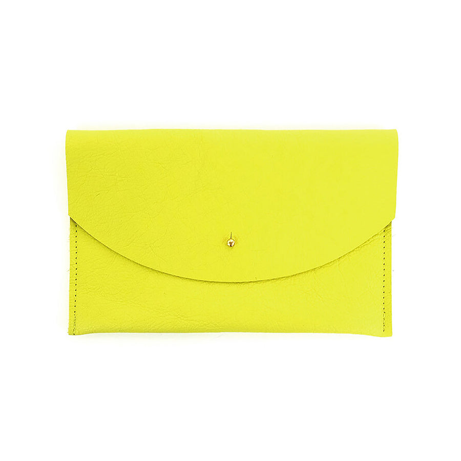 Envelope Pouch by Primecut Chartreuse Leather