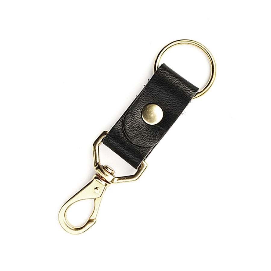 Leather Keychain - All Black