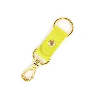 Primecut Leather Keychain Chartreuse Leather