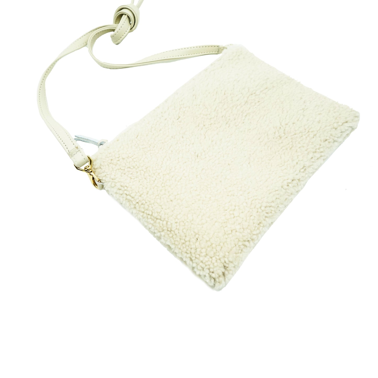 Primecut Pouch Purse Ivory Shearling