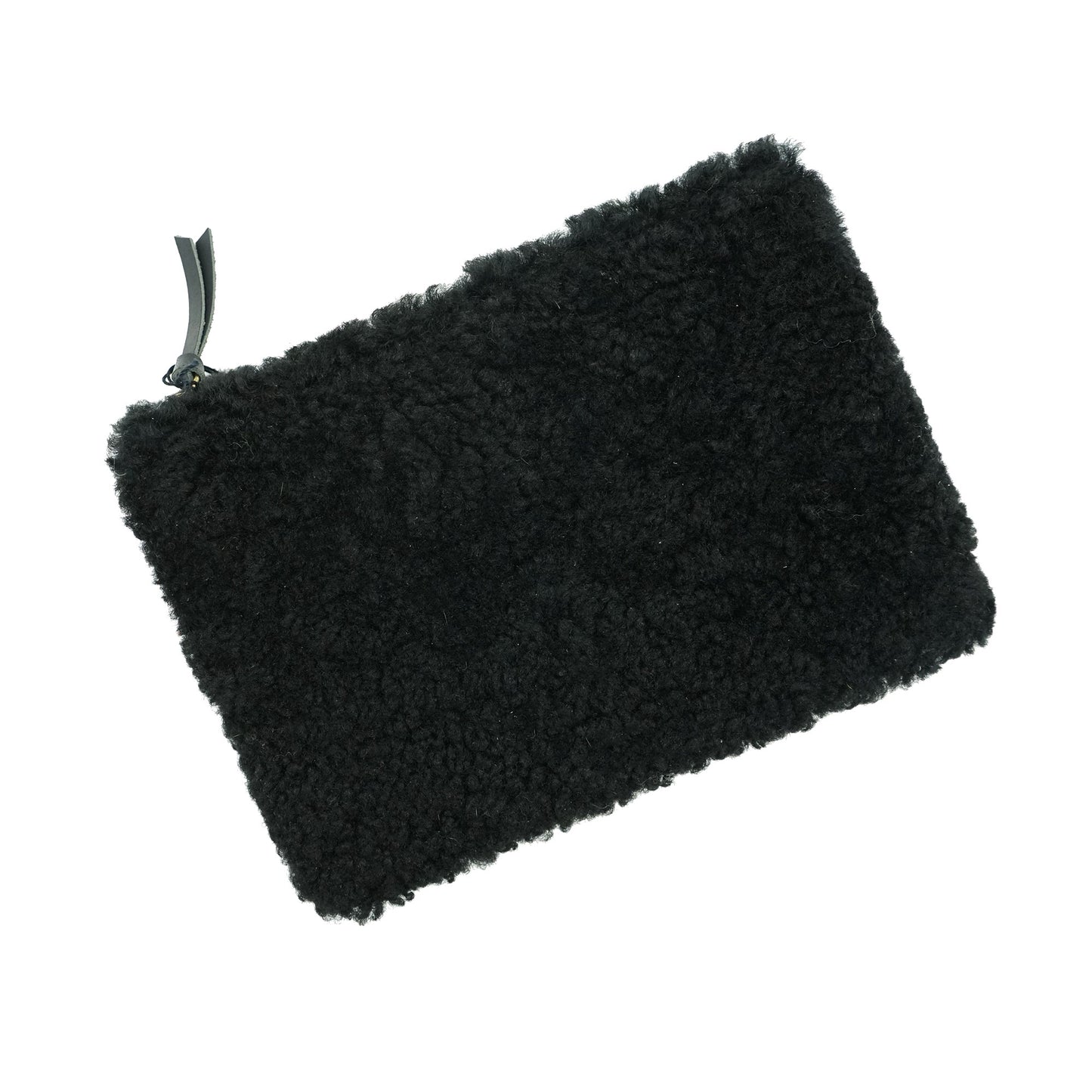 Primecut Zipper Pouch Black Shearling