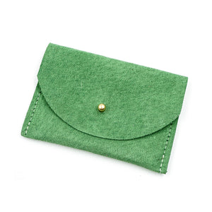 Leather Cardholder by Primecut Mint Suede