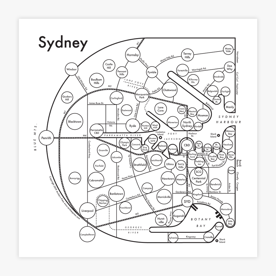 Sydney Map by Archie's Press