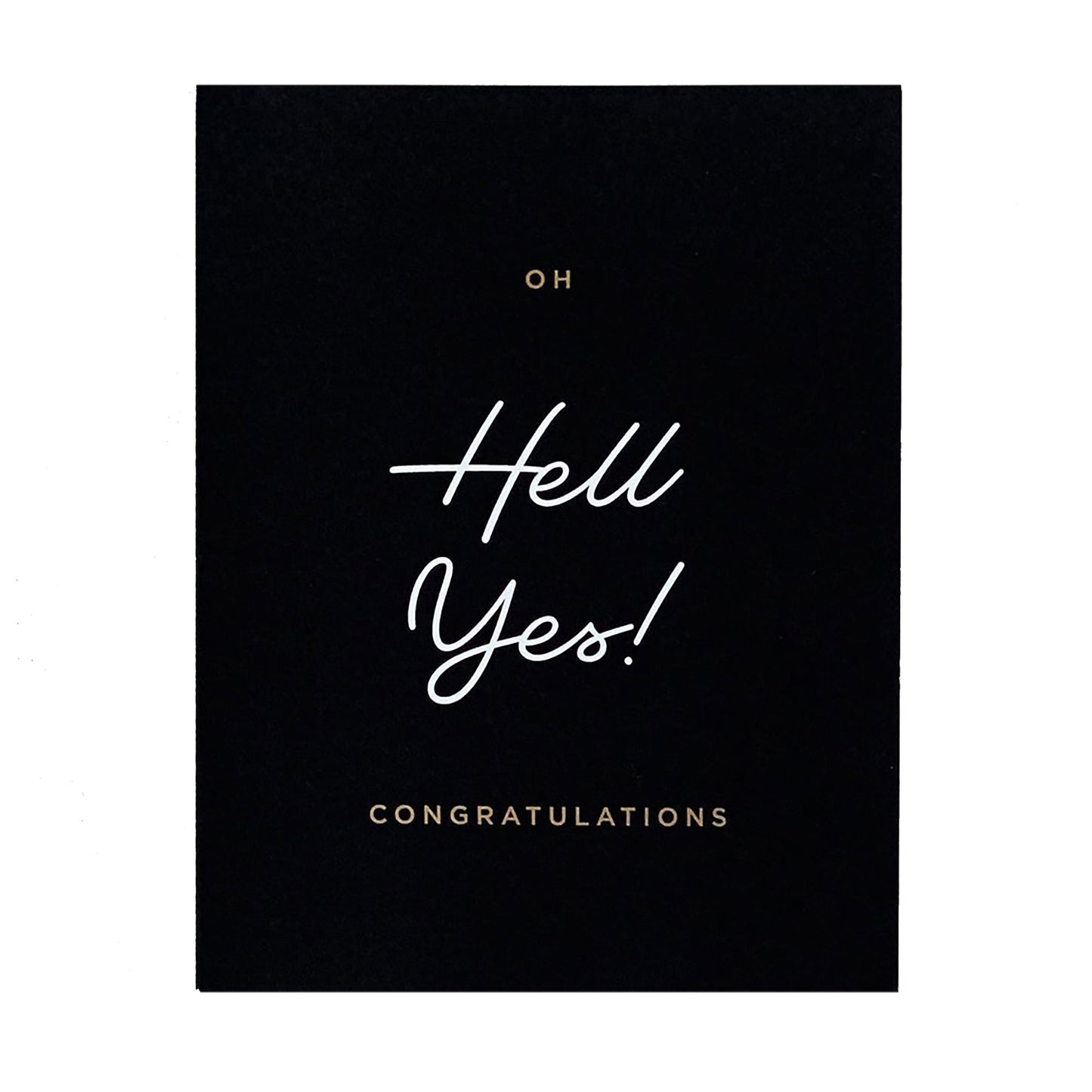 Hell Yes Congrats Card by Stefi Mar