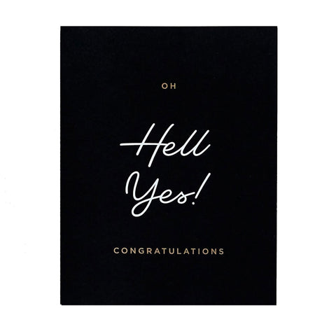 Hell Yes Congrats Card by Stefi Mar