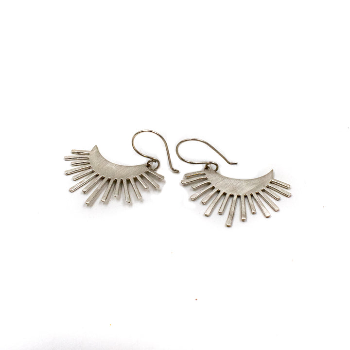 Crescent Sun Earrings Sterling by Julie Cooper