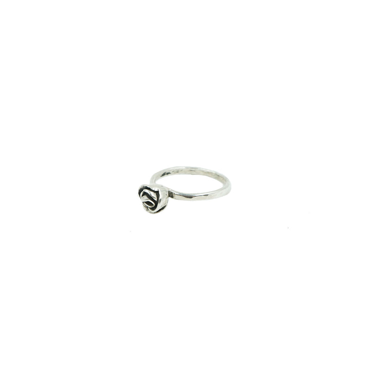 Mini Rose Ring Silver by Tiny Asteroid Jewelry