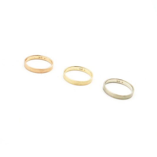 14K Gold 3mm Ring Band by VK Designs