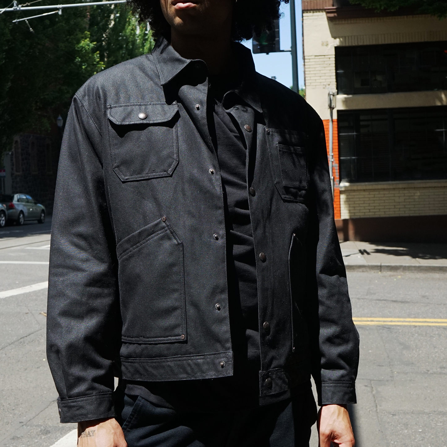 Wild Quimby Waxed Jacket Black