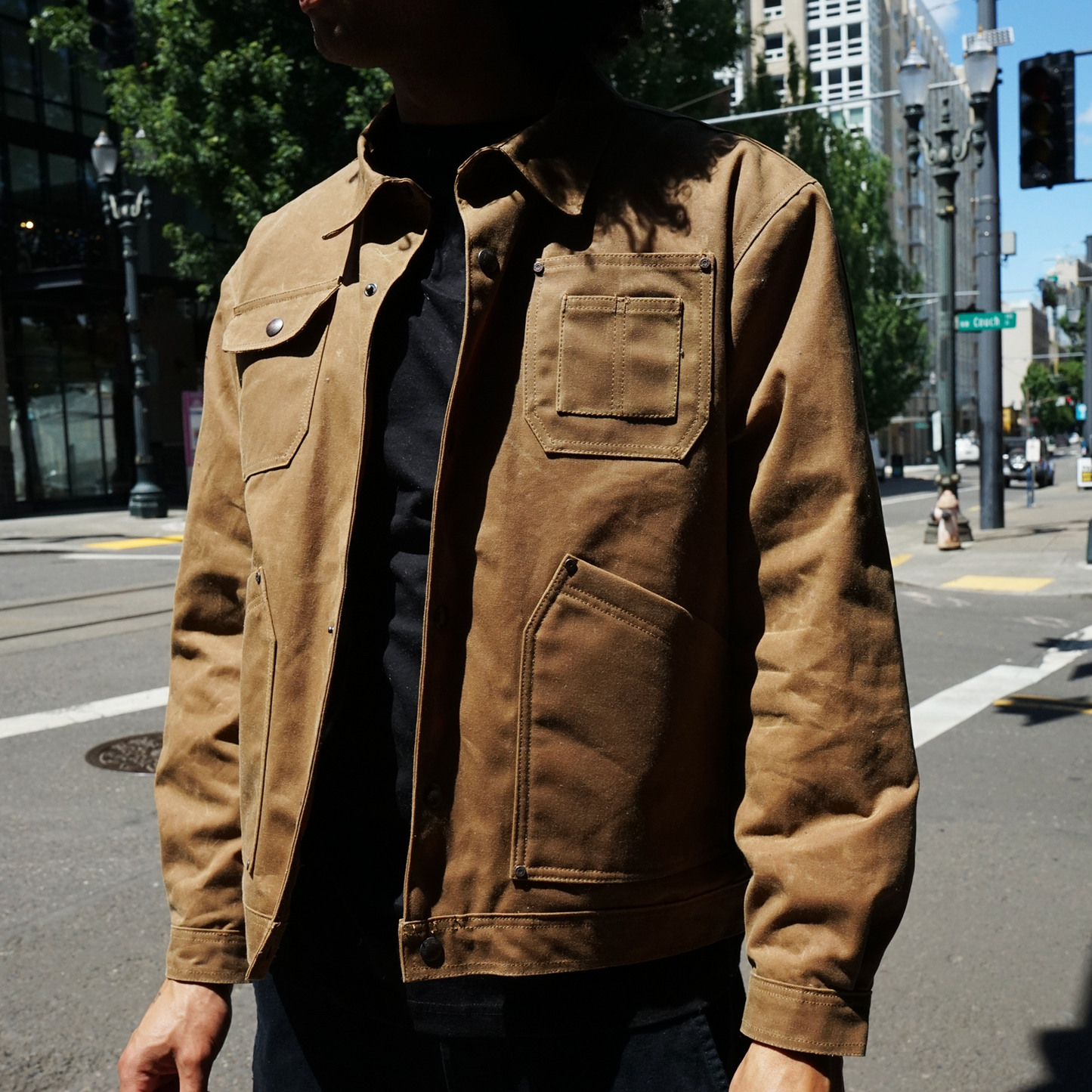 Wild Quimby Waxed Jacket Vermont Tan