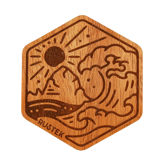 North Coast Wood Sticker by Rustek