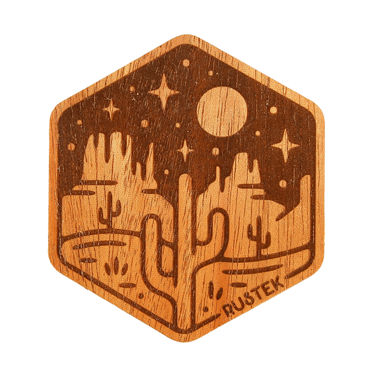 Moonlight Mesa Wood Sticker by Rustek