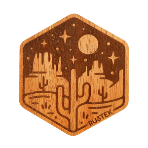 Moonlight Mesa Wood Sticker by Rustek