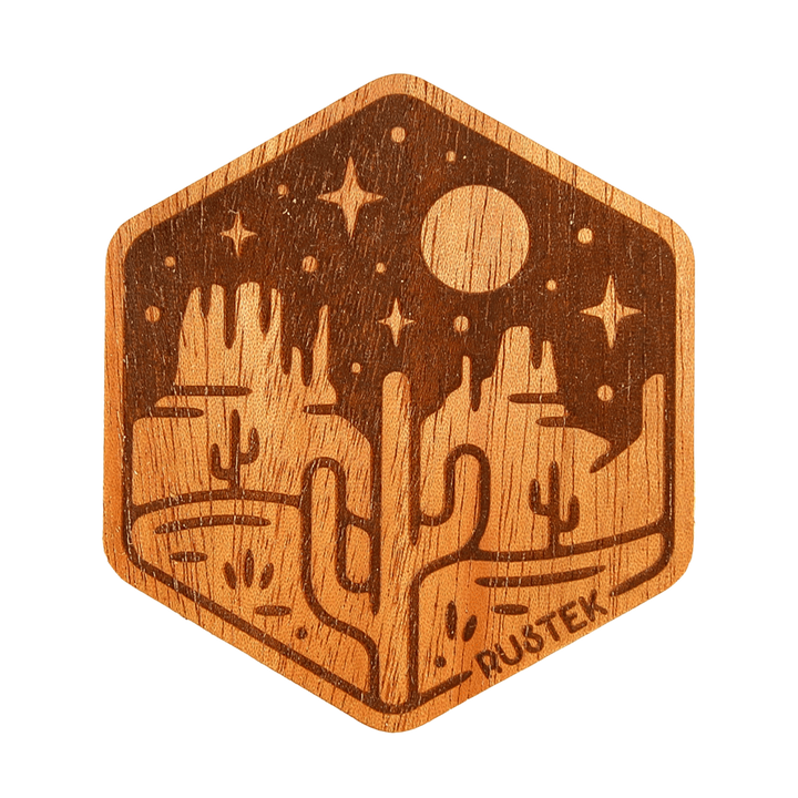 Moonlight Mesa Wood Sticker by Rustek