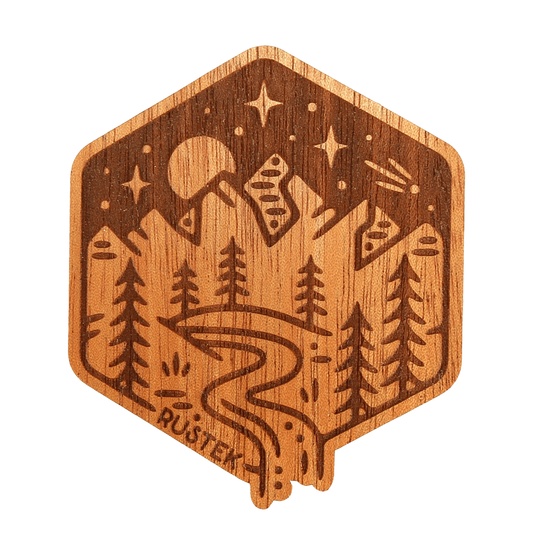 Foothill Falls Wood Sticker by Rustek