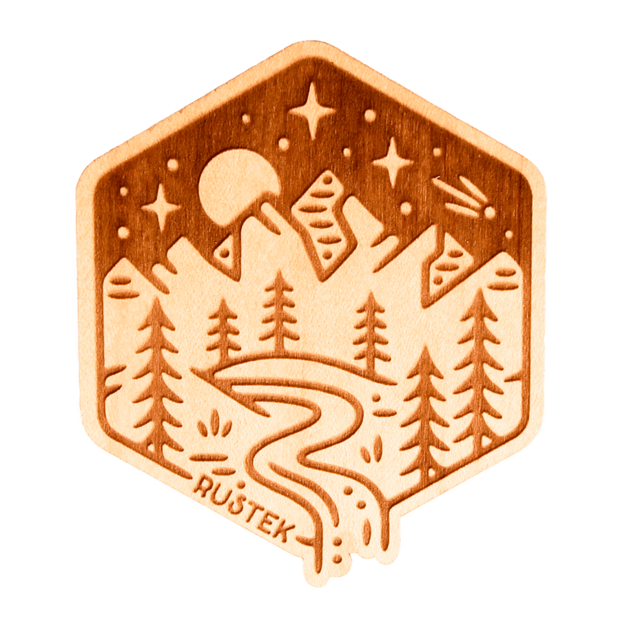 Foothill Falls Wood Sticker by Rustek