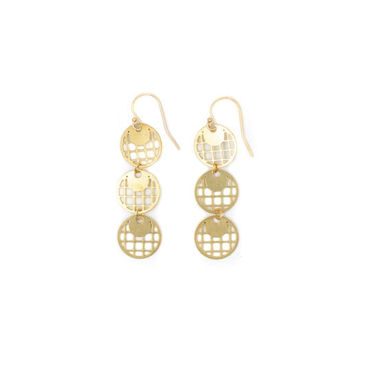 Coin Brass Earrings by Studiyo Jewelry