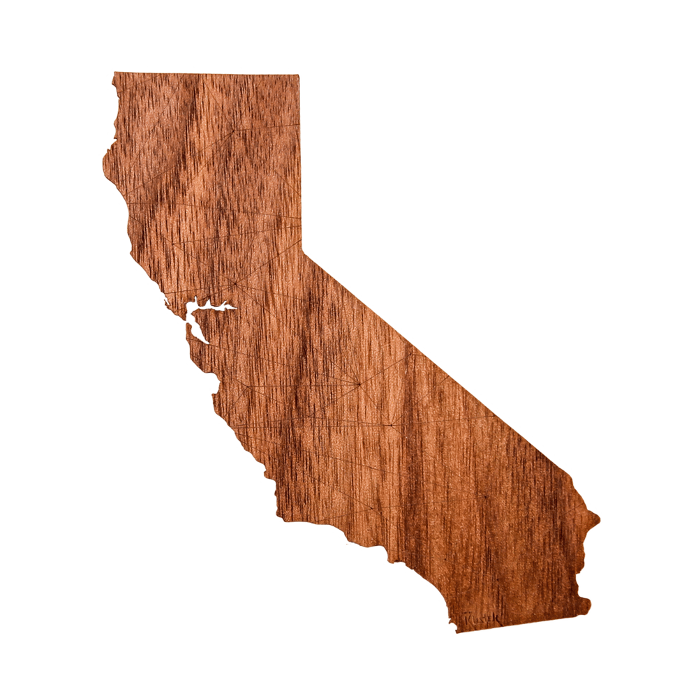 Geo California Wood Sticker