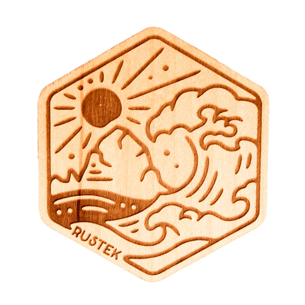 North Coast Wood Sticker by Rustek