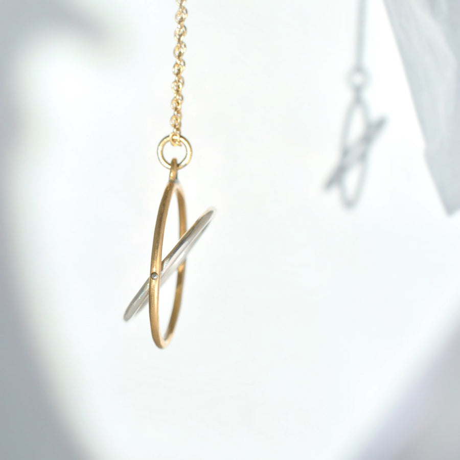 Kinetic Spinning Orbit Necklace by Emma Brooke Jewelry