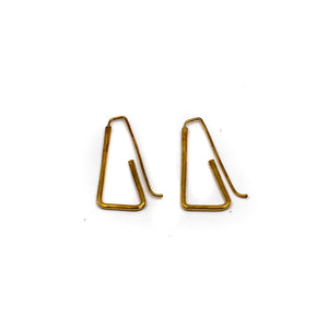 Roya Earrings in Brass by Julie Cooper Designs Small