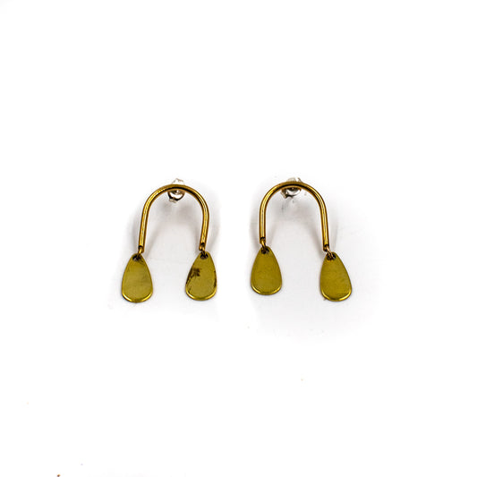 Mini Mobile Brass Earring by EMBR