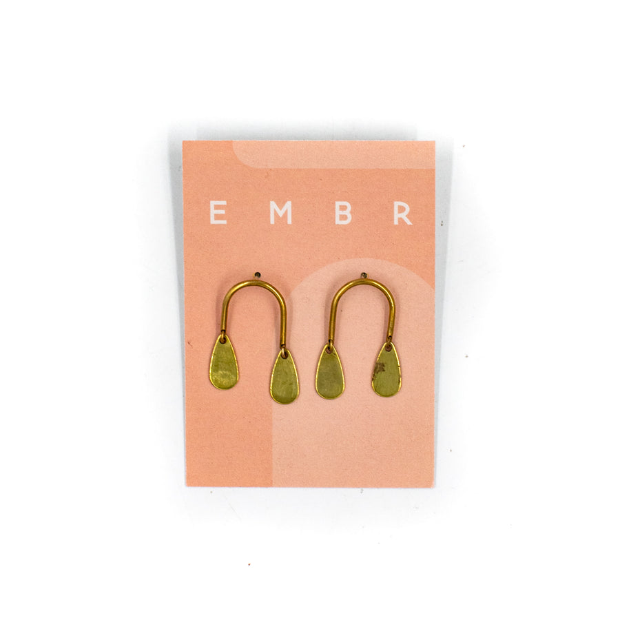 Mini Mobile Brass Earring by EMBR