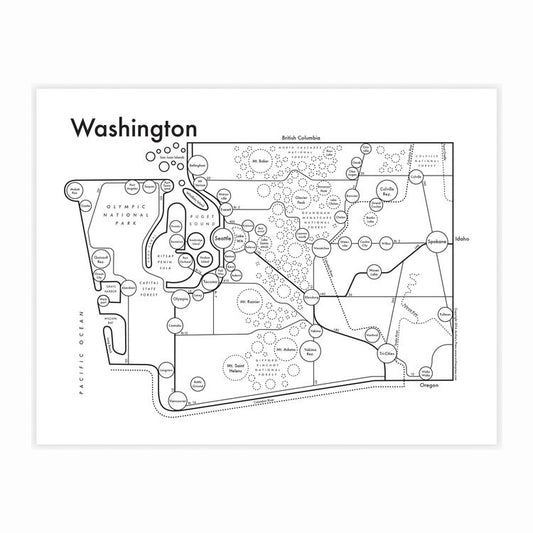 Washington Map by Archie's Press