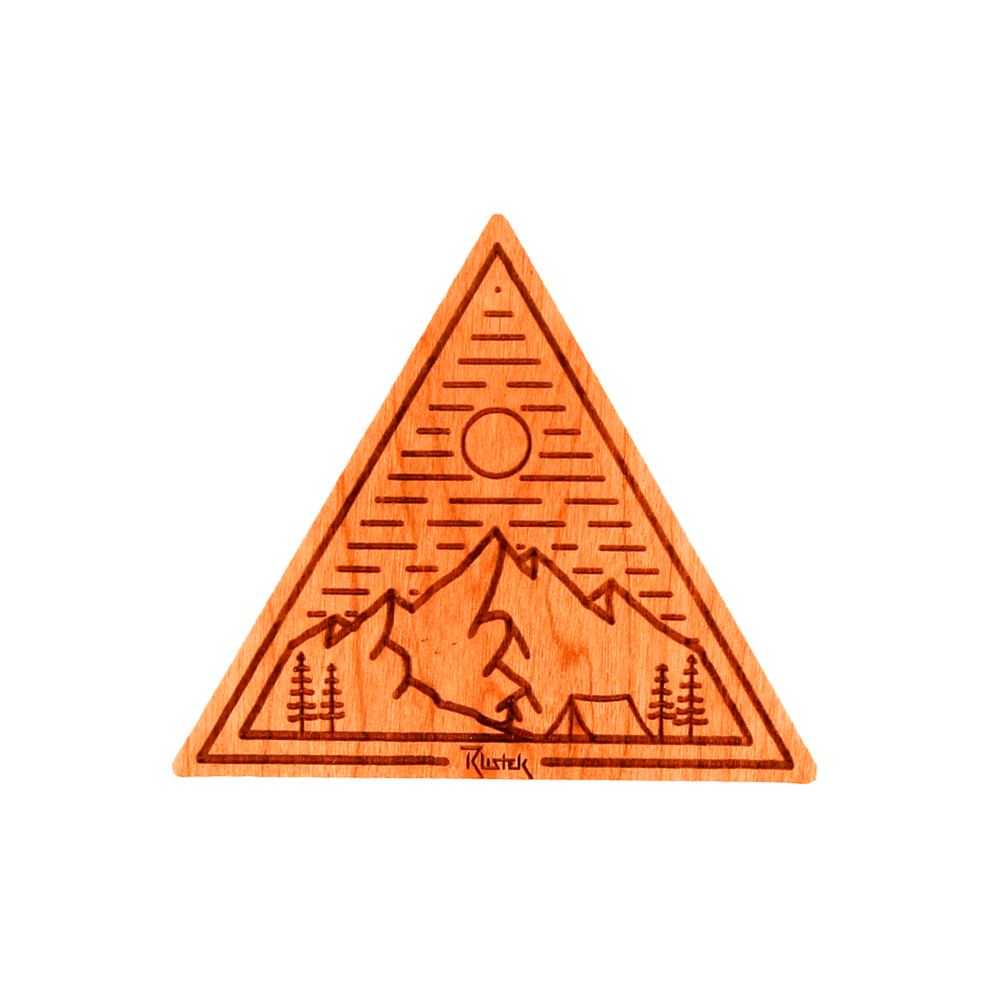 Base Camp Triangle Wood Sticker by Rustek