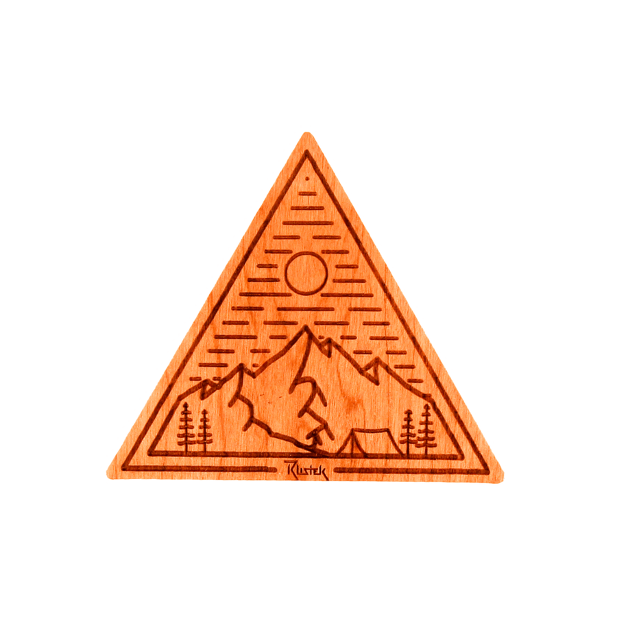 Base Camp Triangle Wood Sticker by Rustek