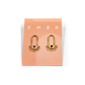 Sun Drop Brass Earring by EMBR