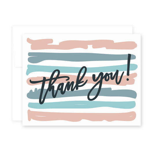 Thank You Stripes Card by April Black